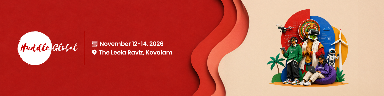 Huddle Global 2026 — Nov 12–14, 2026 · The Leela Raviz, Kovalam